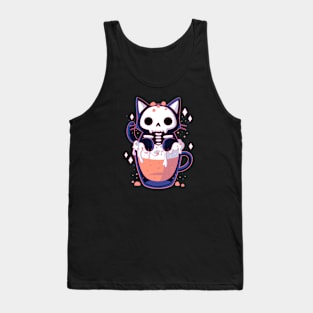 Cute Cat Drink Tank Top